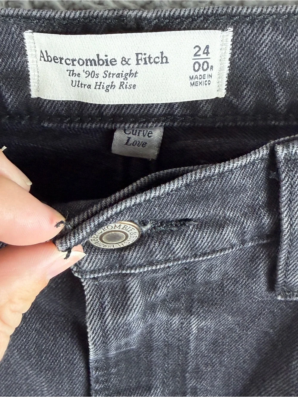 Abercrombie & Fitch 90’s Straight Ultra High-rise Curve Love Size 24/00